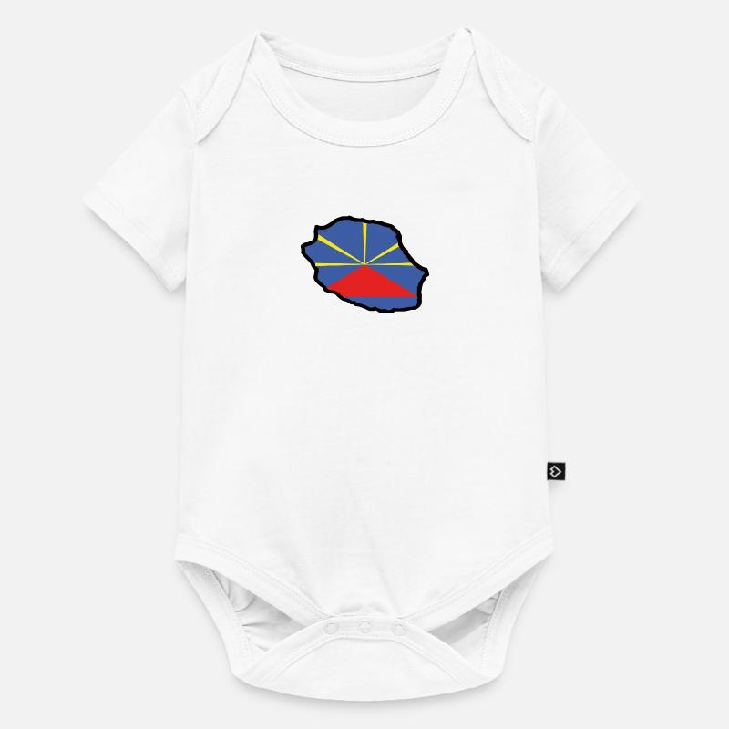 974 - Drapeau Lo Mahaveli - Body à manches courtes Premium Bébé - blanc