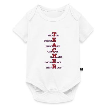 Teacher Inspirational Words Mentor Inspire Educate - Baby Premium short-sleeve bodysuit - white - Front