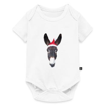 Donkey christmas - Baby Premium short-sleeve bodysuit - white - Front