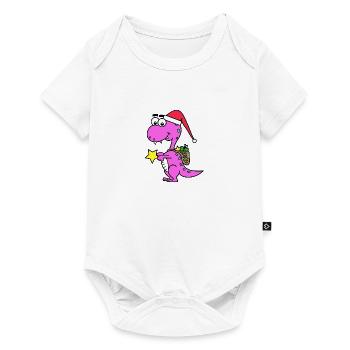 Dino Noël - Body à manches courtes Premium Bébé - blanc - Devant