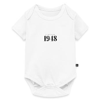 Vintage 1948 Birthday Slogan Phrase - Baby Premium short-sleeve bodysuit - white - Front