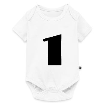 1 AN. 1er ANNIVERSAIRE. ANNIVERSAIRE 1 AN. 1. UN - Body à manches courtes Premium Bébé - blanc - Devant