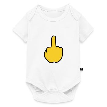 Emoji Middle Finger Sketch Color - Baby Premium short-sleeve bodysuit - white - Front
