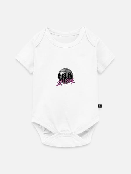 Let's Party 70er Discokugel Disco - Baby Premium Kurzarmbody - Weiß