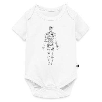 Human body from word cloud - Baby Premium short-sleeve bodysuit - white - Front