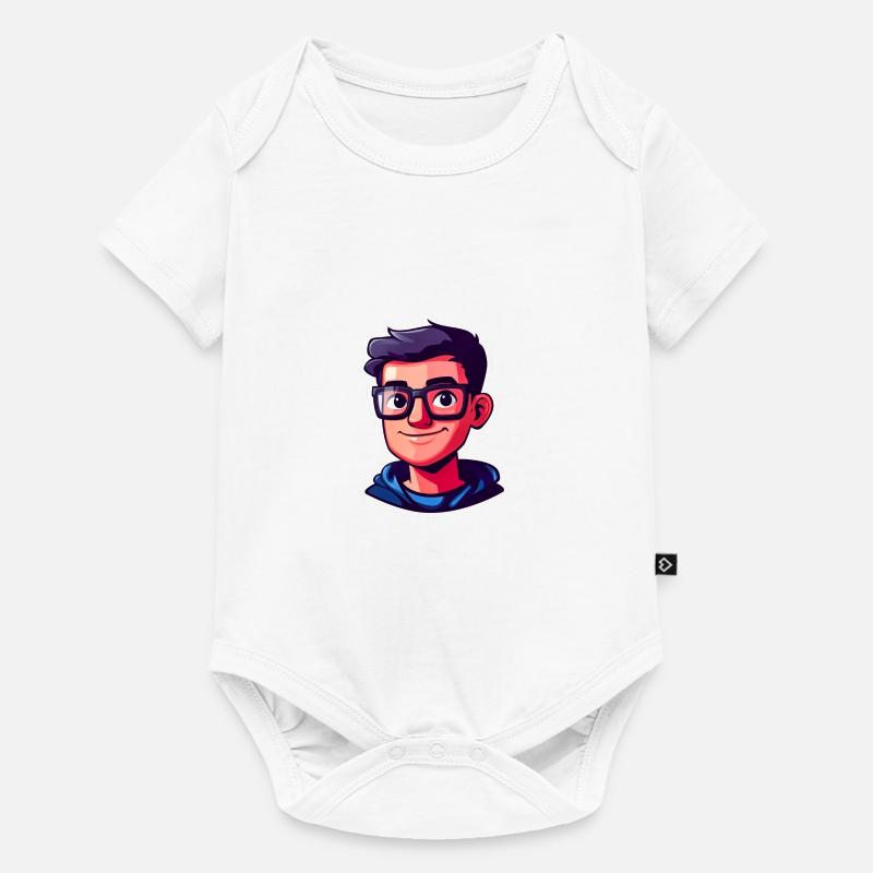Guy with glasses - Baby Premium short-sleeve bodysuit - white