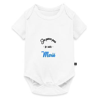 JE PEUX PAS. MARIE - Body à manches courtes Premium Bébé - blanc - Devant