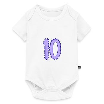 10. 10 YEARS. 10th ANNIVERSARY. 10 YEAR ANNIVERSARY. - Baby Premium short-sleeve bodysuit - white - Front