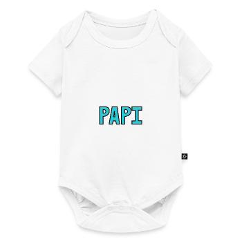 PAPY. FÊTE DES PÈRES. BONNE FÊTE PAPY. JE T'AIME. - Body à manches courtes Premium Bébé - blanc - Devant