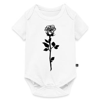 rose - Baby Premium Kurzarmbody - Weiß - Vorne