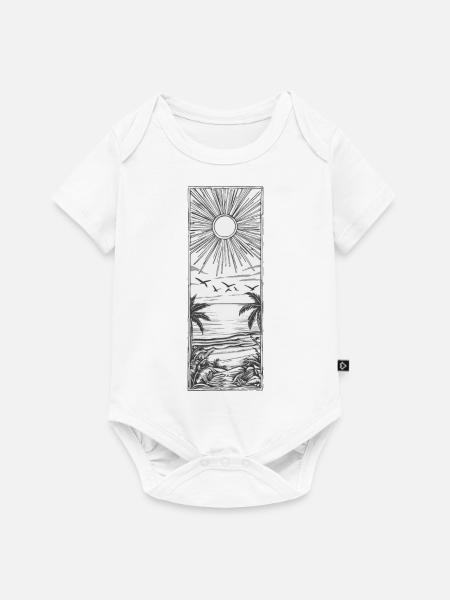 Solare Landschaft - Baby Premium Kurzarmbody - Weiß