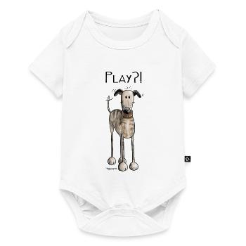 Play Galgo Espanol - Hund - Greyhound - Comic - Baby Premium Kurzarmbody - Weiß - Vorne