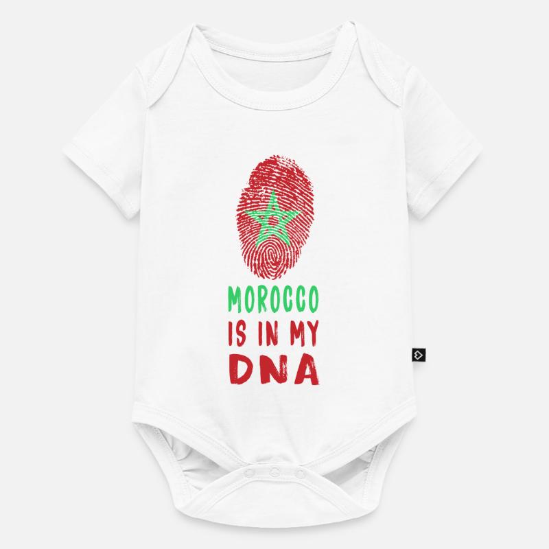 Le Maroc est dans mon ADN / idée cadeau - Body à manches courtes Premium Bébé - blanc
