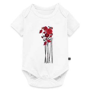 Pebble Flowers Illustration - Baby Premium short-sleeve bodysuit - white - Front