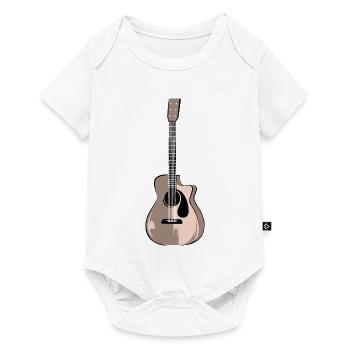 Guitare Guitare acoustique Illustration Logo icône - Body à manches courtes Premium Bébé - blanc - Devant