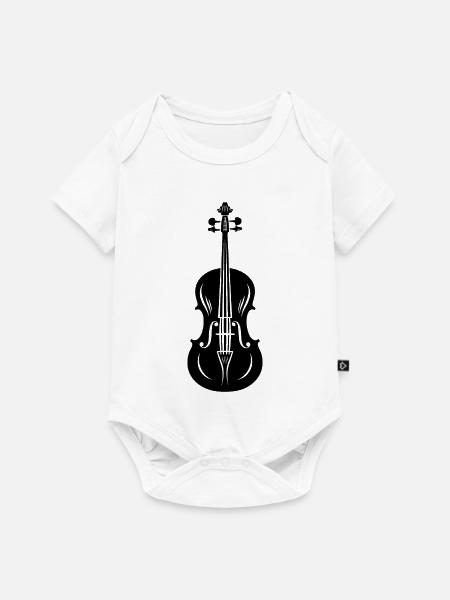Grafik Violine - Baby Premium Kurzarmbody - Weiß