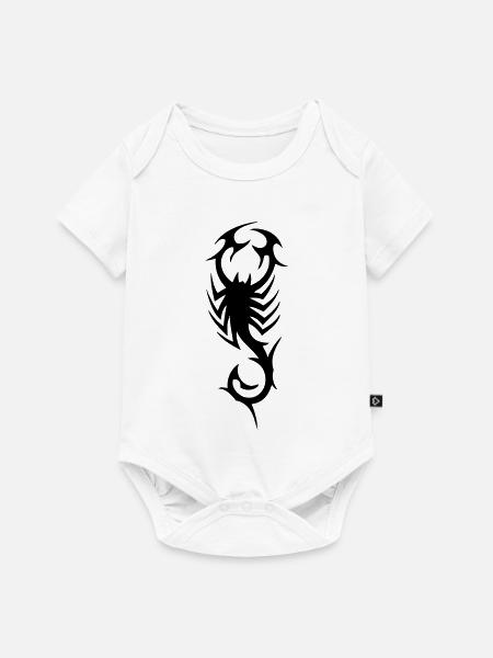 Stammes-Skorpion-Tattoo-Design - Baby Premium Kurzarmbody - Weiß