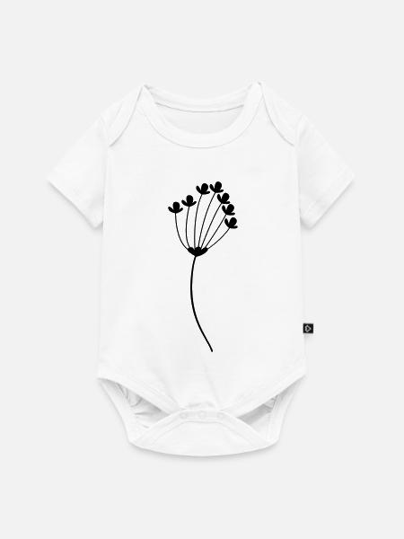 Blume - Baby Premium Kurzarmbody - Weiß