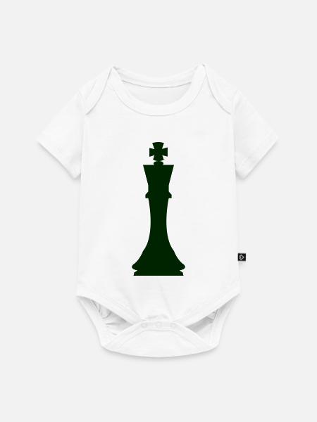 schachfigur king - Baby Premium Kurzarmbody - Weiß