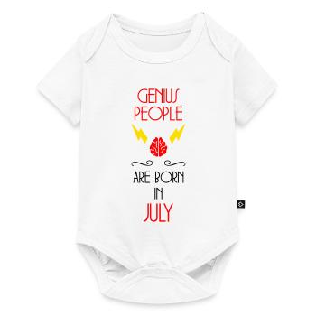 Genie Born July Baby Gift - Baby Premium short-sleeve bodysuit - white - Front