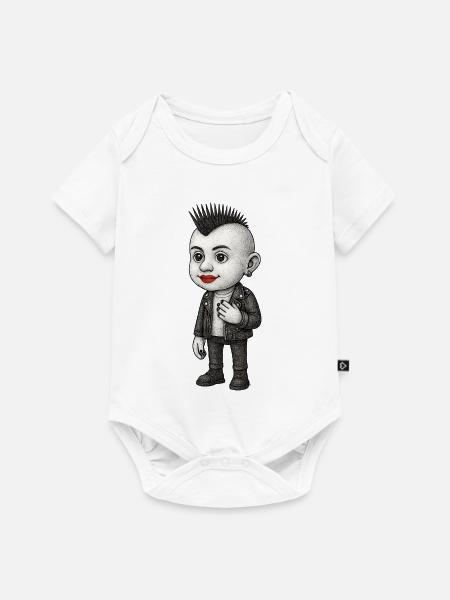 Punk Child - Baby Premium Kurzarmbody - Weiß