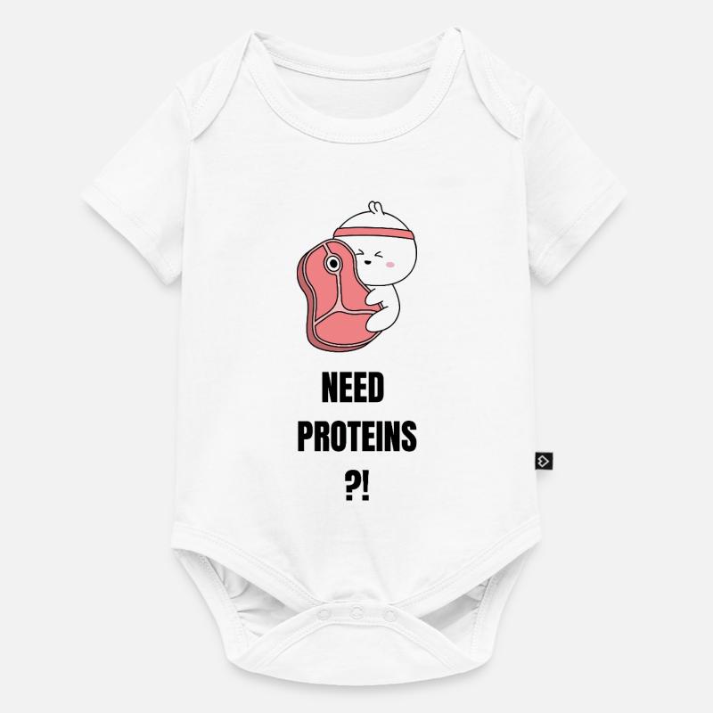 Need Proteins - Baby Premium Kurzarmbody - Weiß