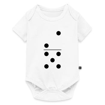 Domino 2/5 en pierre costume carnaval carnaval cadeau - Body à manches courtes Premium Bébé - blanc - Devant
