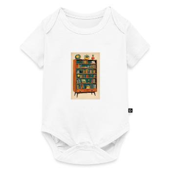 Bookshelf | Read | Bookworm | Book fan - Baby Premium short-sleeve bodysuit - white - Front