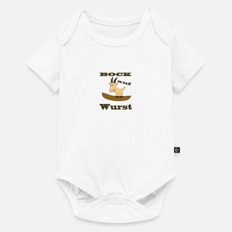 Comic Bock - Bock auf Wurst - Baby Premium Kurzarmbody - Weiß