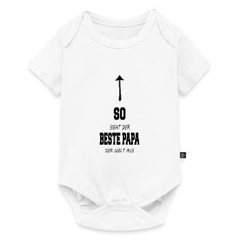 So sieht der beste Papa der Welt aus - Baby Premium Kurzarmbody - Weiß - Vorne