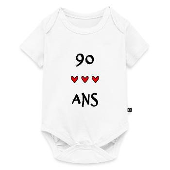 90 ANS. 90e ANNIVERSAIRE. ANNIVERSAIRE 90 ANS. 90 - Body à manches courtes Premium Bébé - blanc - Devant
