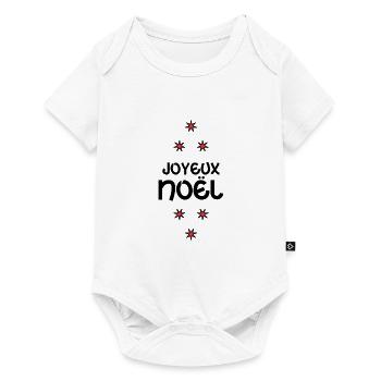 NOËL. JOYEUX NOËL. MERRY CHRISTMAS. NOUVEL AN - Body à manches courtes Premium Bébé - blanc - Devant