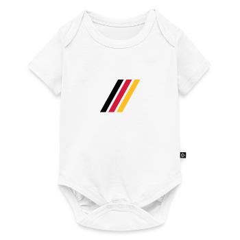 german stripe flag - Baby Premium Kurzarmbody - Weiß - Vorne