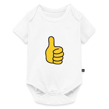 Emoji Pouce vers le haut Couleur de l’esquisse - Body à manches courtes Premium Bébé - blanc - Devant