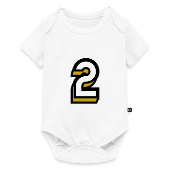 2. HAPPY BIRTHDAY. JOYEUX ANNIVERSAIRE. CHIFFRE - Body à manches courtes Premium Bébé - blanc - Devant