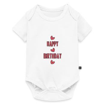 HAPPY BIRTHDAY. JOYEUX ANNIVERSAIRE. ANNIVERSAIRE. - Body à manches courtes Premium Bébé - blanc - Devant