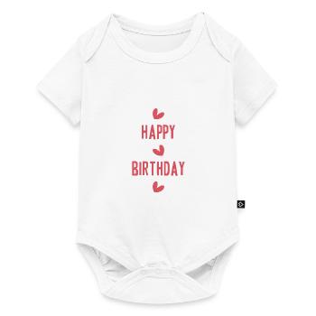 HAPPY BIRTHDAY. JOYEUX ANNIVERSAIRE. ANNIVERSAIRE. - Body à manches courtes Premium Bébé - blanc - Devant