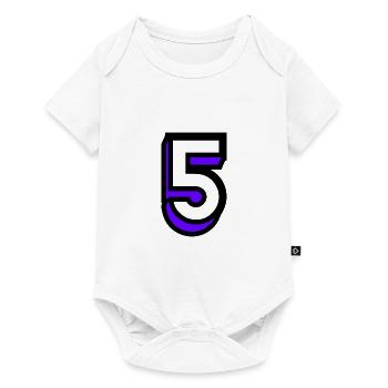 5. 5 YEARS. 5TH ANNIVERSARY. BIRTHDAY 5 YEARS. 5 - Baby Premium short-sleeve bodysuit - white - Front