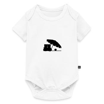 Strandbärpärchen / love beach bears (1c) - Baby Premium Kurzarmbody - Weiß - Vorne
