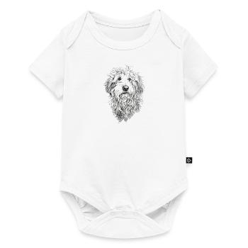 Berger de Bergame Berger allemand Chien de berger bergamasque - Body à manches courtes Premium Bébé - blanc - Devant