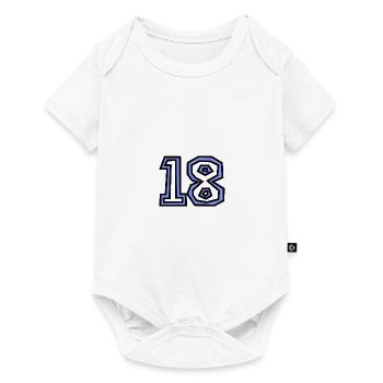 18. 18 YEARS OLD. 18th ANNIVERSARY. BIRTHDAY 18 YEARS. - Baby Premium short-sleeve bodysuit - white - Front