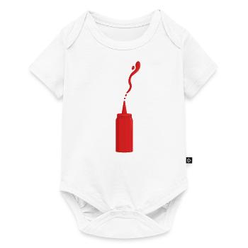 envoyer la sauce ketchup - Body à manches courtes Premium Bébé - blanc - Devant
