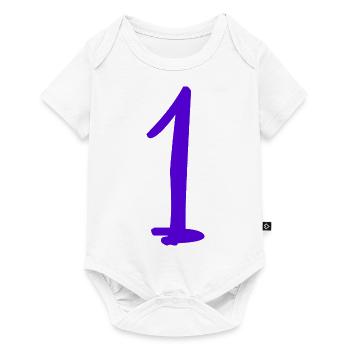 1 JAHR. 1. JUBILÄUM. GEBURTSTAG 1 JAHR. GEBURTSTAG - Baby Premium Kurzarmbody - Weiß - Vorne
