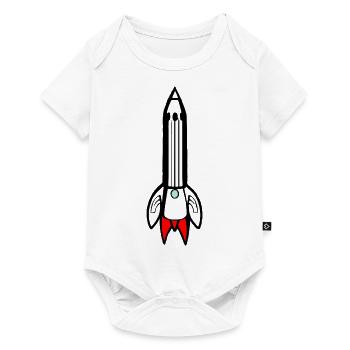 Vecteur de vol spatial spatial de fusée spatiale - Body à manches courtes Premium Bébé - blanc - Devant