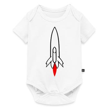 Vecteur de vol spatial spatial de fusée spatiale - Body à manches courtes Premium Bébé - blanc - Devant