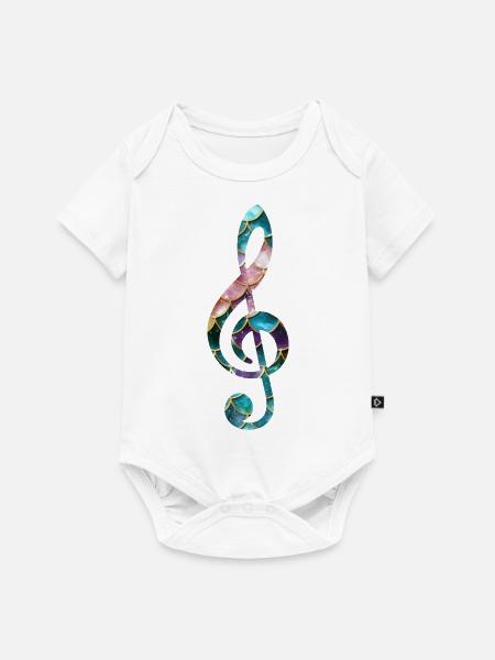 Bodenschlüssel-Sirene - Baby Premium Kurzarmbody - Weiß