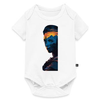 Hiking girl - hiking woman girl - Baby Premium short-sleeve bodysuit - white - Front