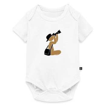 Photographer with camera - Baby Premium short-sleeve bodysuit - white - Front