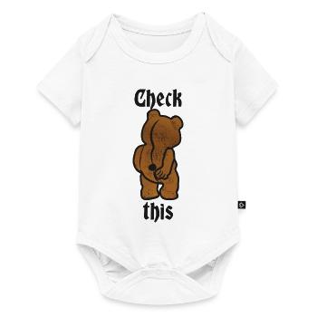 Funny Bear - Baby Premium short-sleeve bodysuit - white - Front