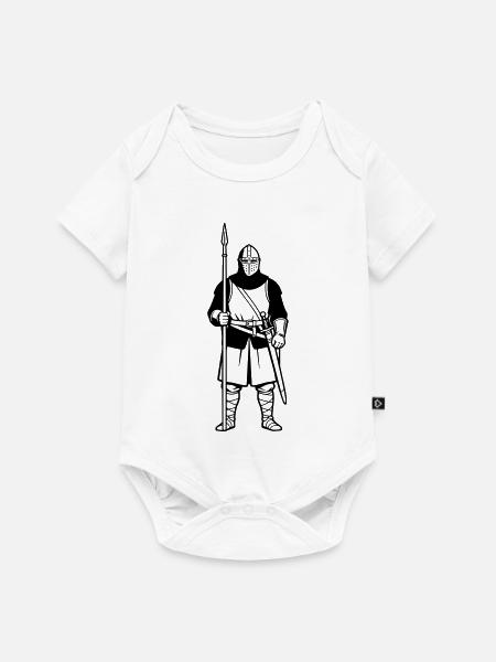 Ritter mit Lanze - Baby Premium Kurzarmbody - Weiß